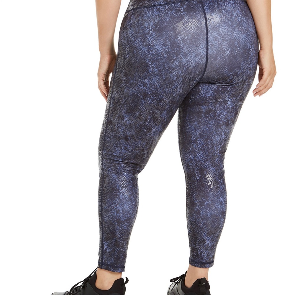 Ideology Plus Size Python-Print Leggings - Picture 2 of 3